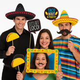 Fiesta Fun Jumbo Photo Booth Prop Kit - 12 Piece Set